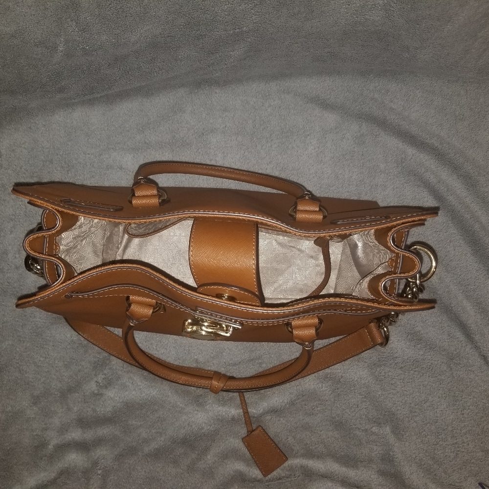 Michael Kors Hamilton Saffiano Leather Satchel - Picture 11 of 12